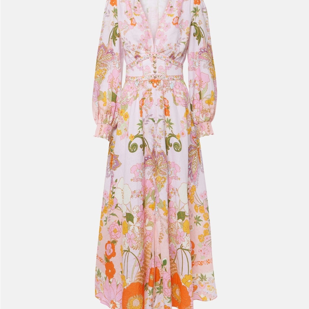 💯 % authentic Camilla Pink and Green Floral Dress